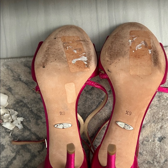 Badgley Mischka Fuchsia Embellished Heels - Picture 11 of 13